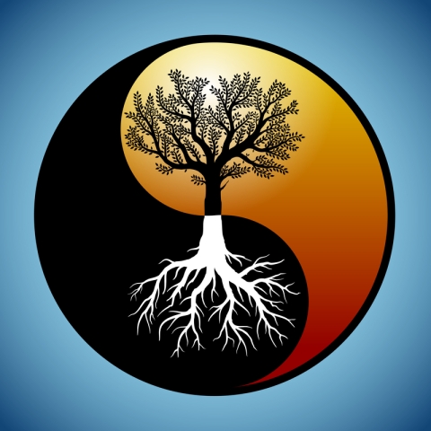 yin yang gold